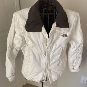 The North Face white ski jacket